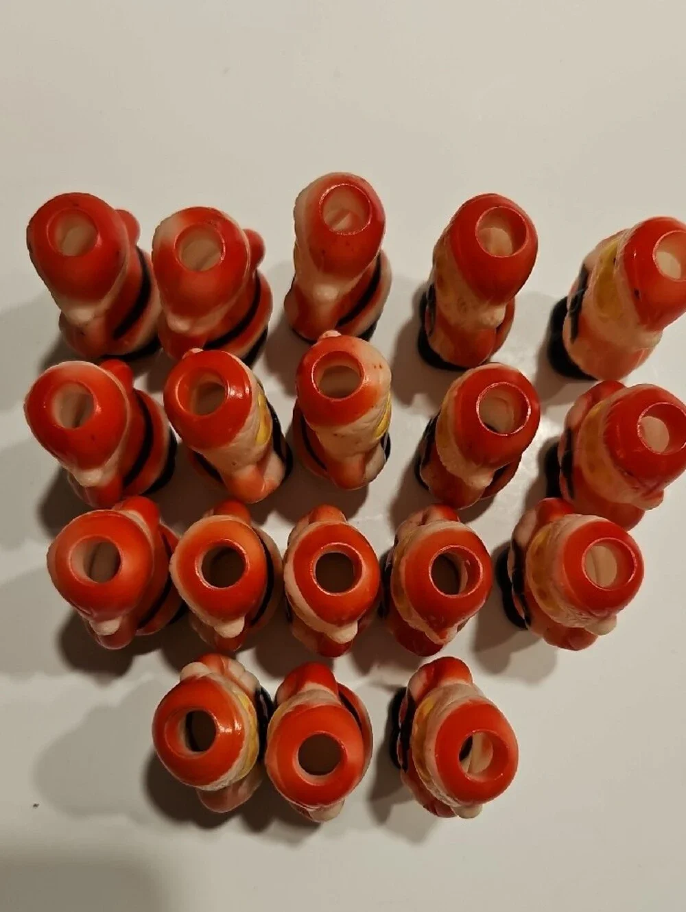 MINI BLOW MOLD SANTAS, CHRISTMAS LIGHT COVERS. SET OF 18  2